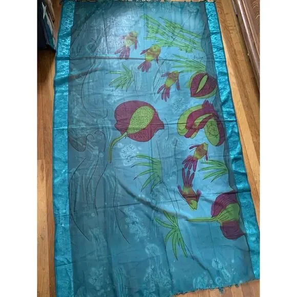 Vintage Fish Cover Up Under Water Aprox. 6ftx4ft Maldives Hawaiian
